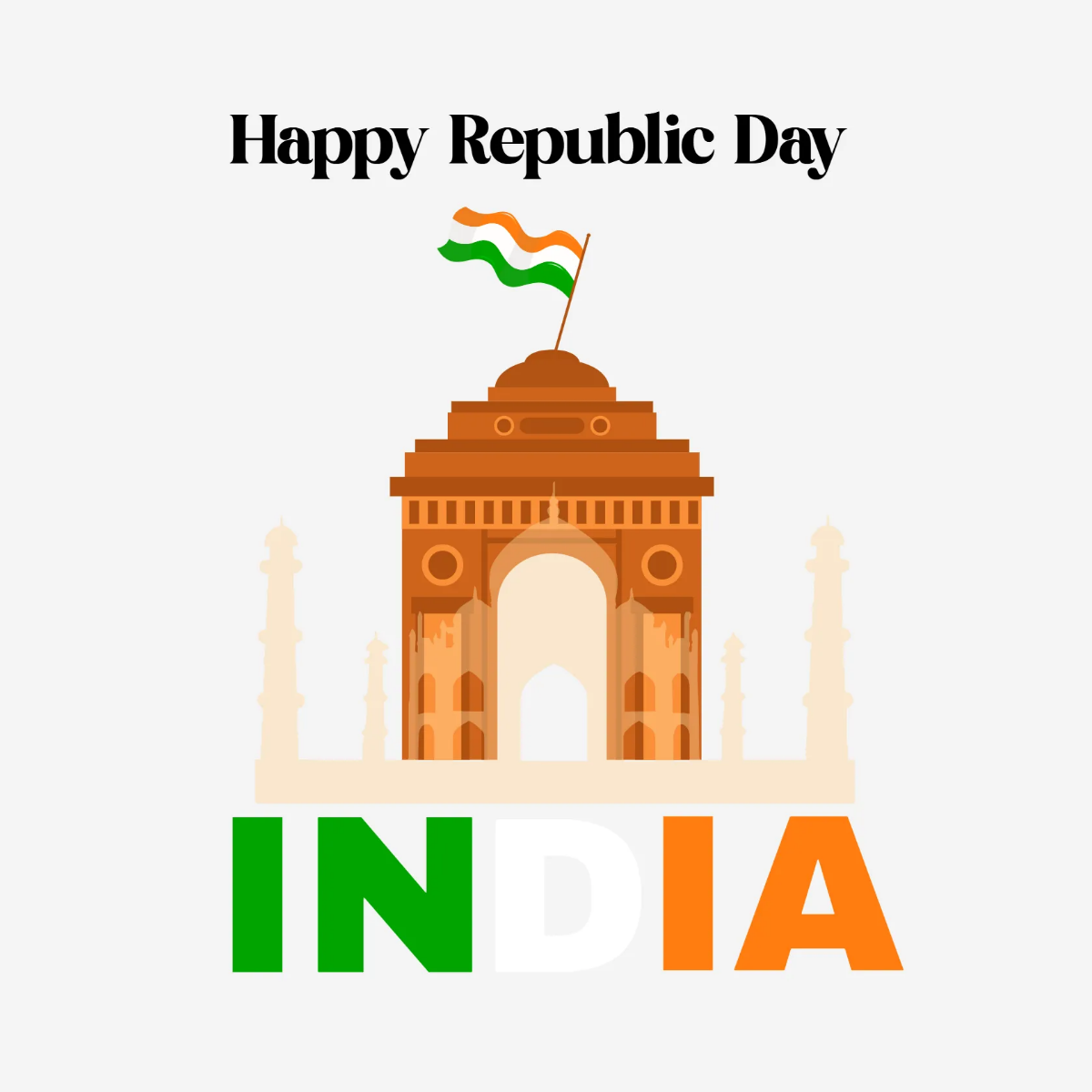 Free Historical Place India Republic Day Cliparts Template to Edit Online