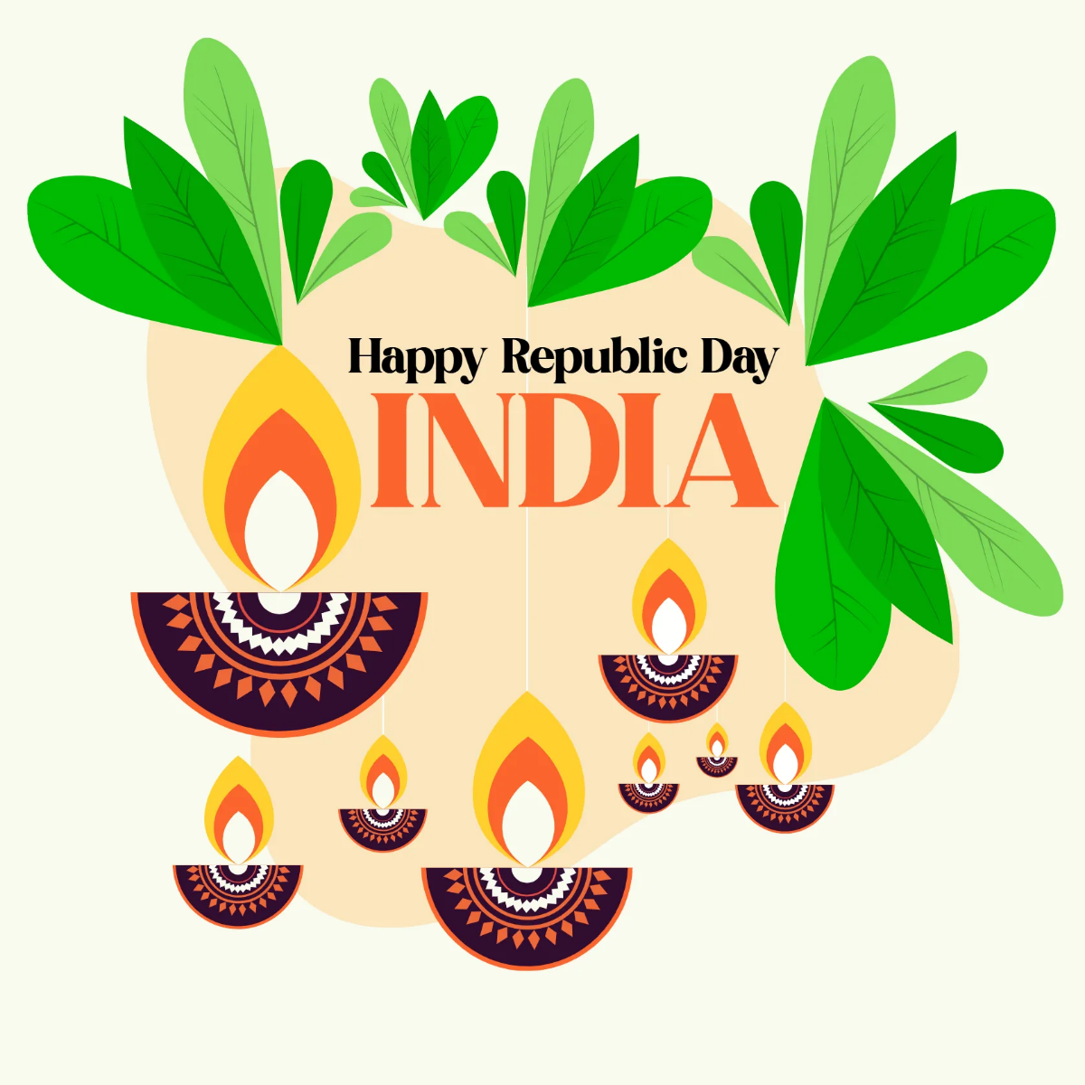 Free Diwali India Republic Day Cliparts Template to Edit Online