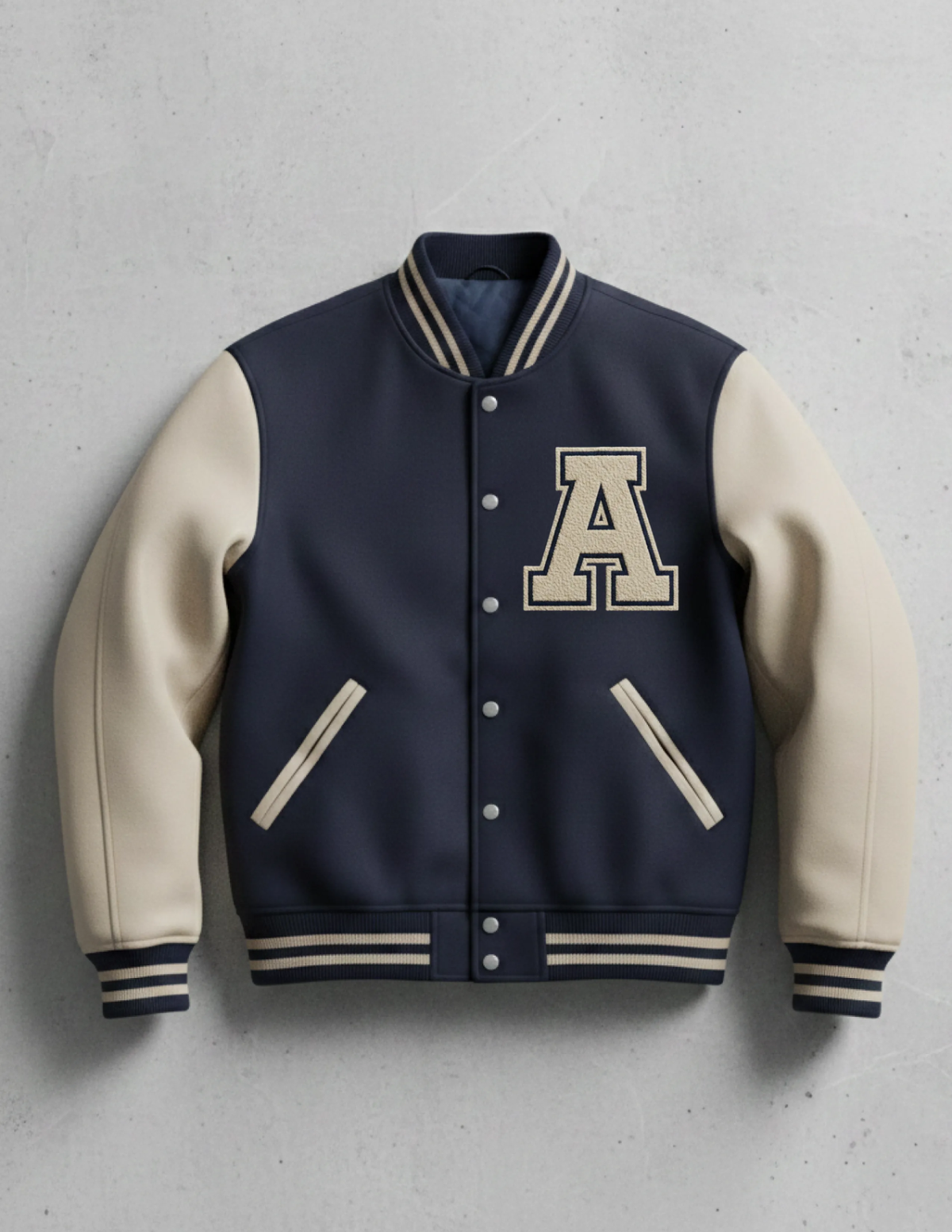 Free Varsity Design Jacket Mockup Template to Edit Online