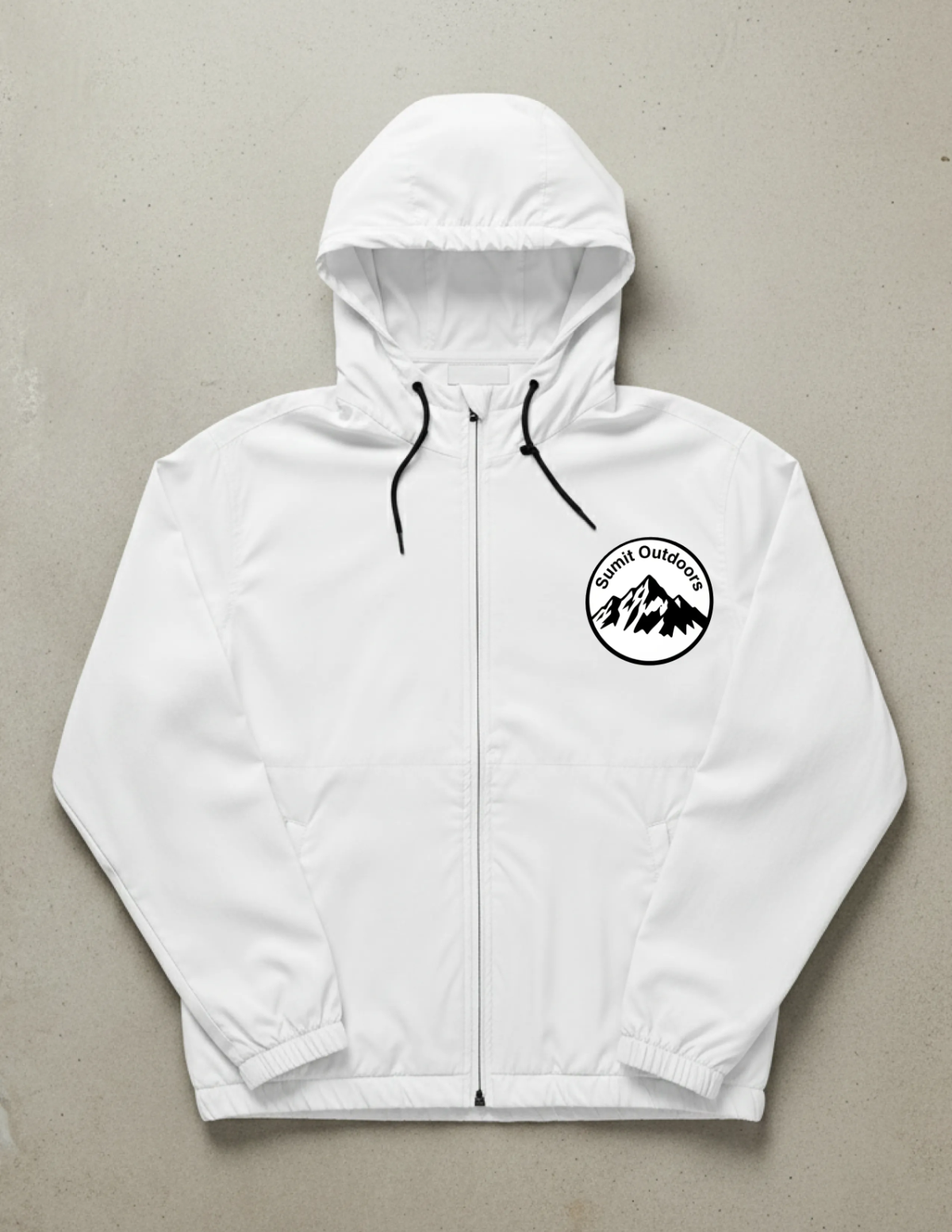 Free White Windbreaker Jacket Mockup Template to Edit Online