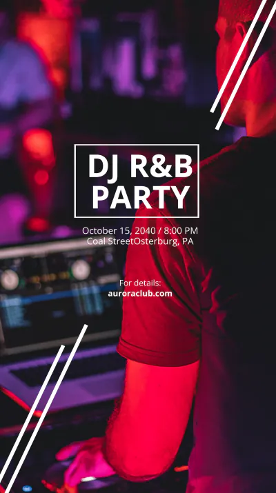 Free Dj Event Instagram Story Template to Edit Online
