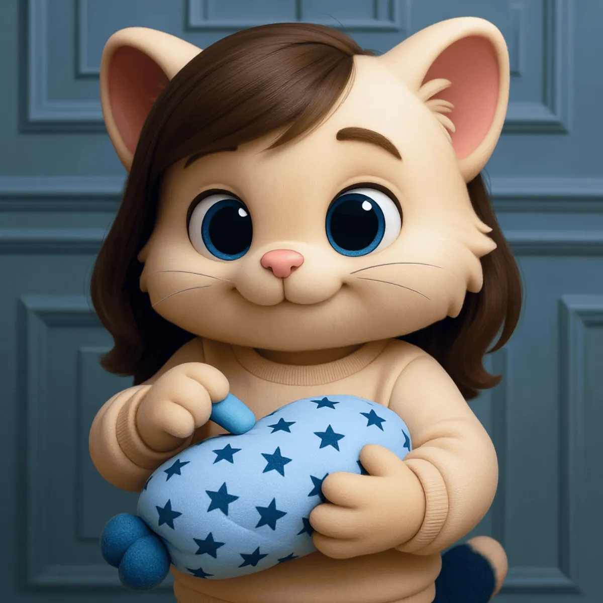 Free Little Girl Toy Pet Photo to Cartoon Template