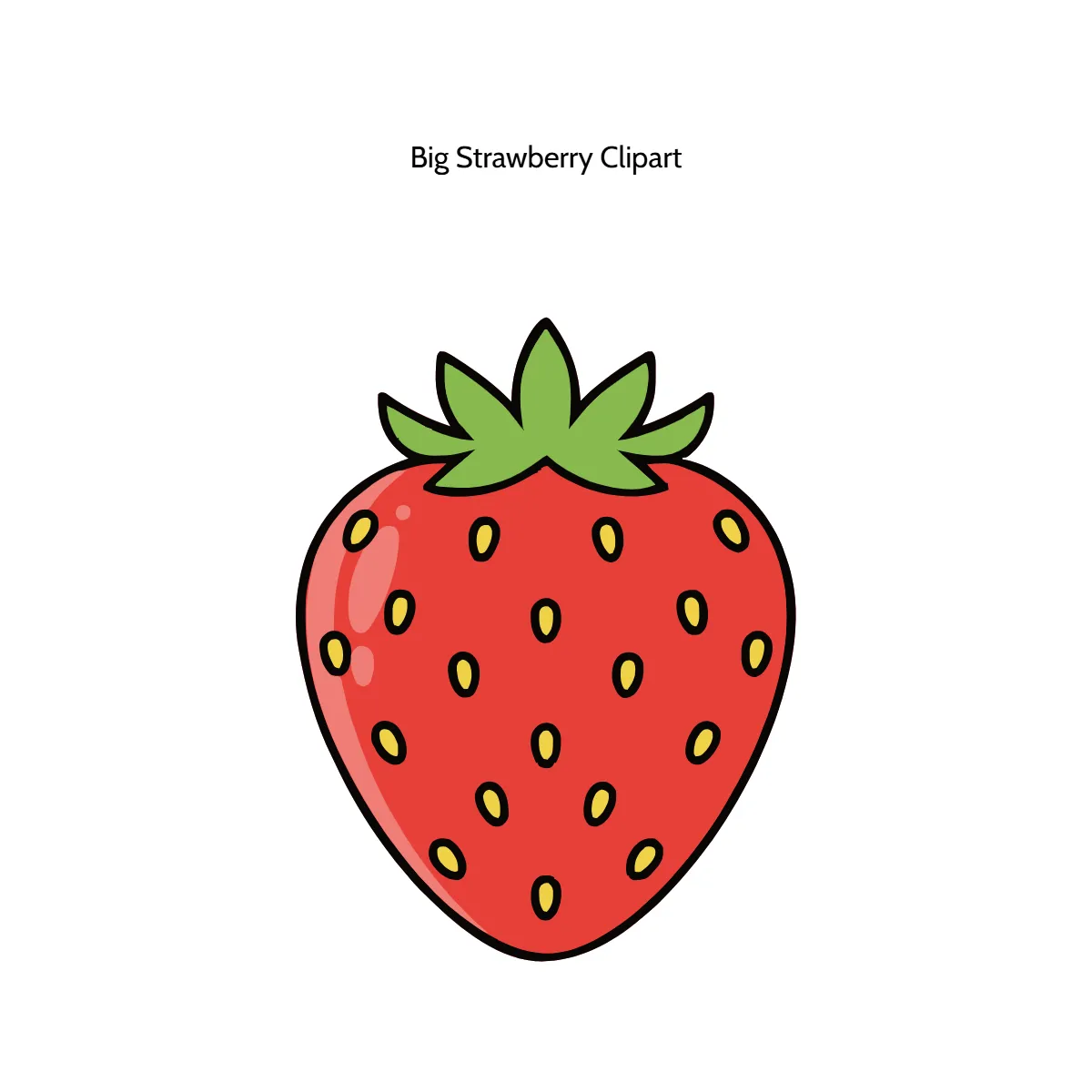 Free Big Strawberry Vector Clipart (PNG, SVG) to Edit Online