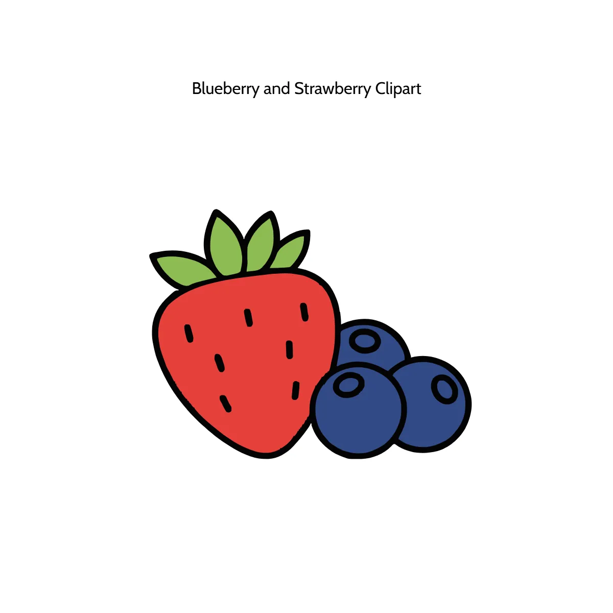 Free Blueberry and Strawberry Vector Clipart (PNG, SVG) to Edit Online