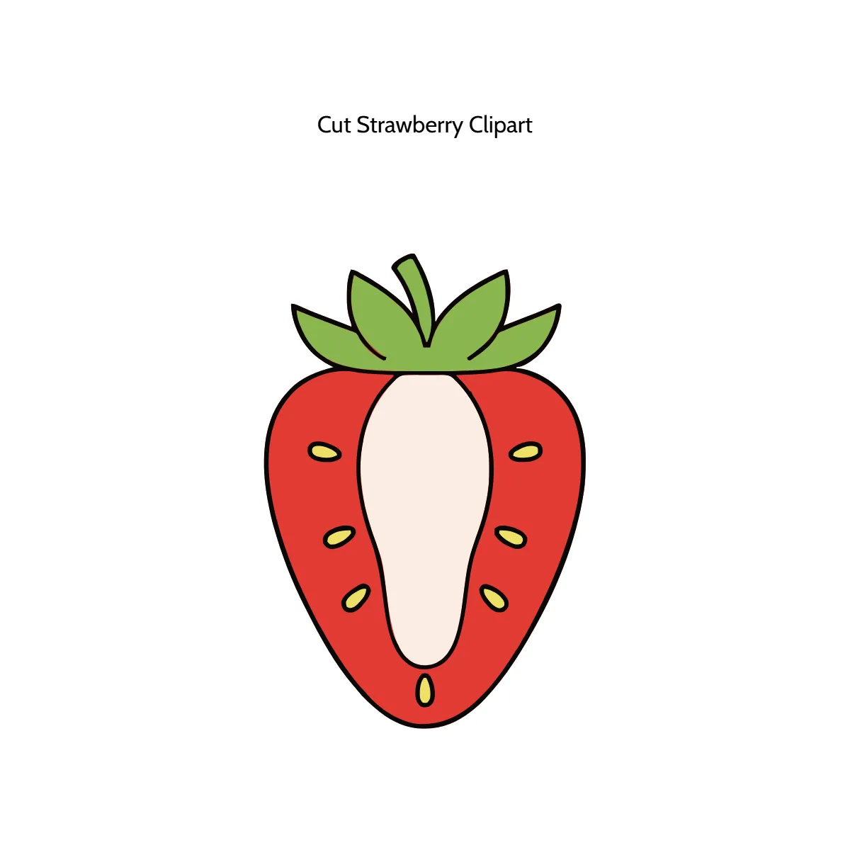 Free Cut Strawberry Vector Clipart (PNG, SVG) to Edit Online