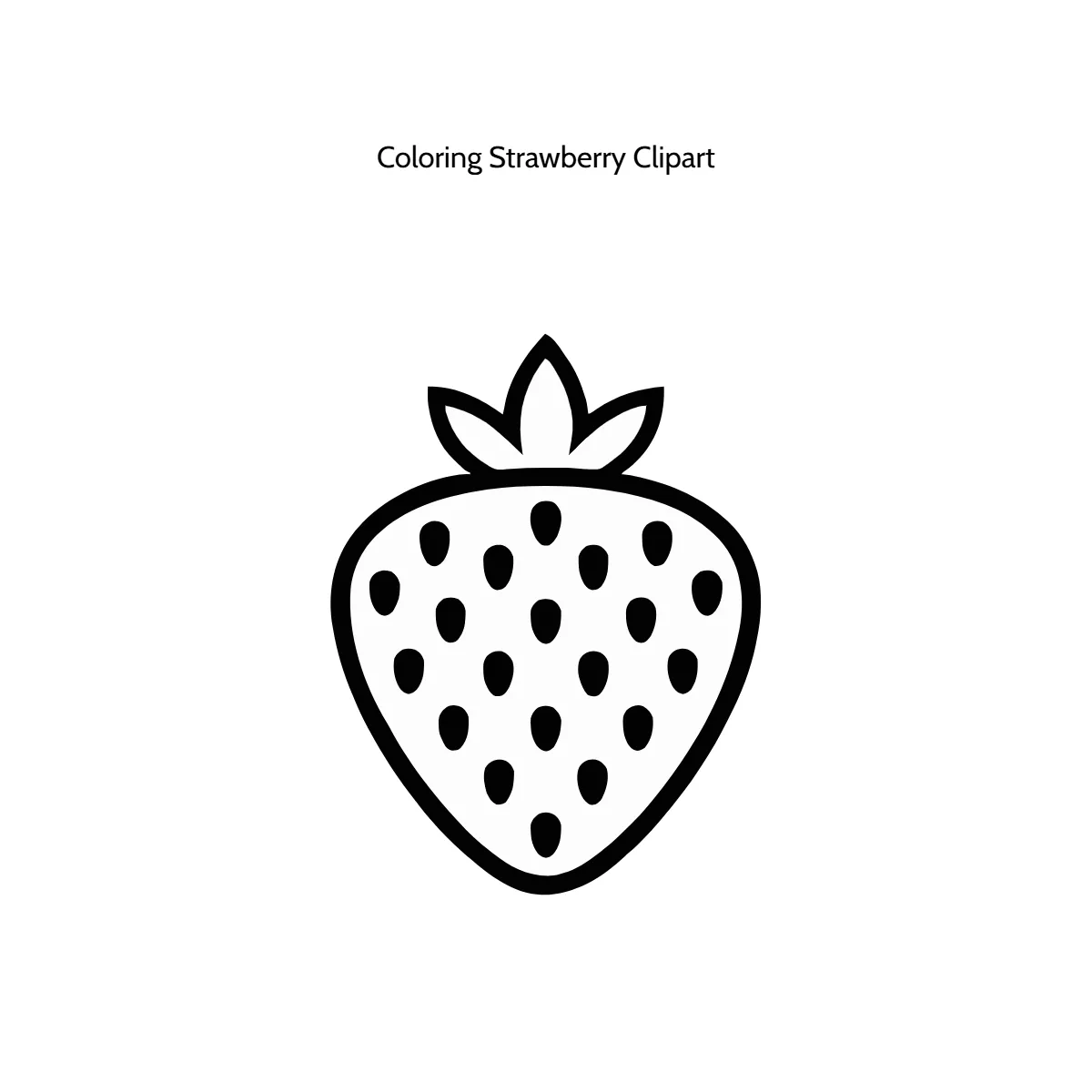 Free Coloring Strawberry Vector Clipart (PNG, SVG) to Edit Online