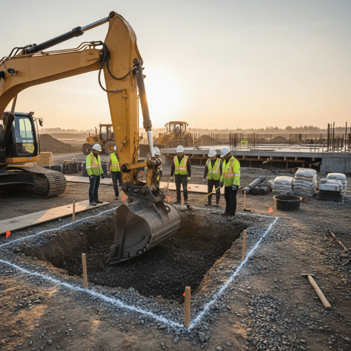 Material Staging Worksite Industrial Image