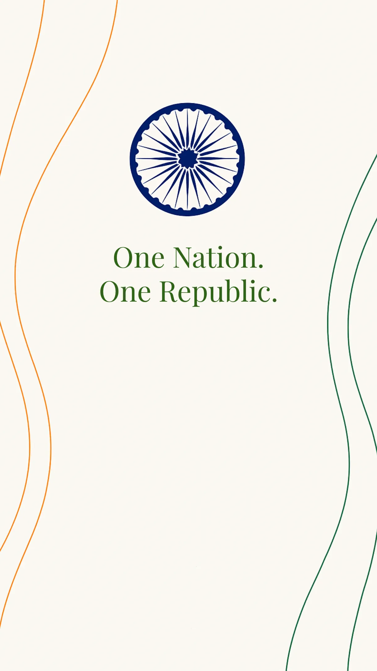 Free Minimalist India Republic Day Wallpaper Template to Edit Online