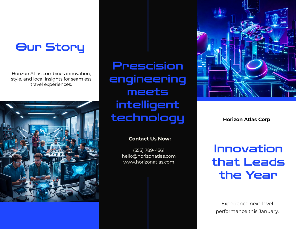 Free January Product Brochure Template to Edit Online