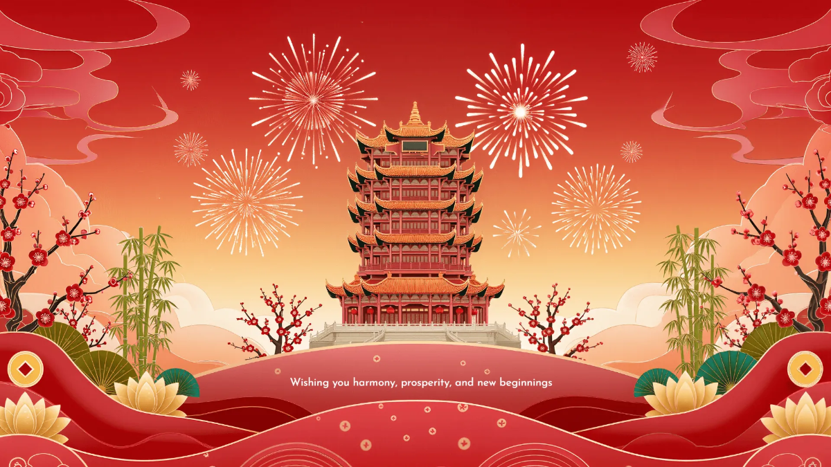 Free Chinese Pattern New Year Desktop Wallpaper Template to Edit Online Free Chinese Pattern New Year Desktop Wallpaper Template to Edit Online