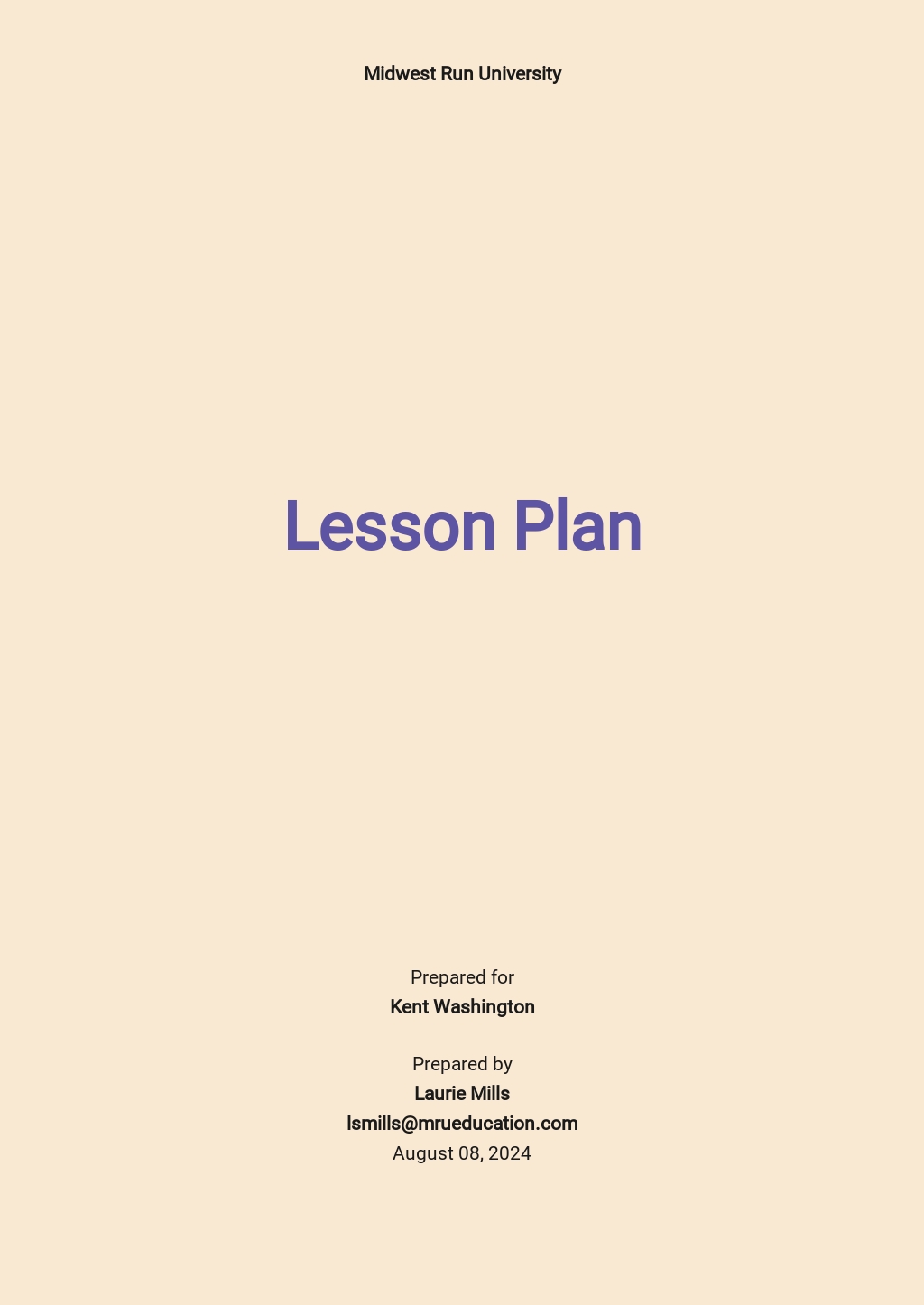 Daily Lesson Plan Template - Google Docs, Word, Apple Pages, PDF