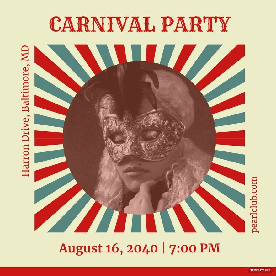 Carnival Party Instagram Post