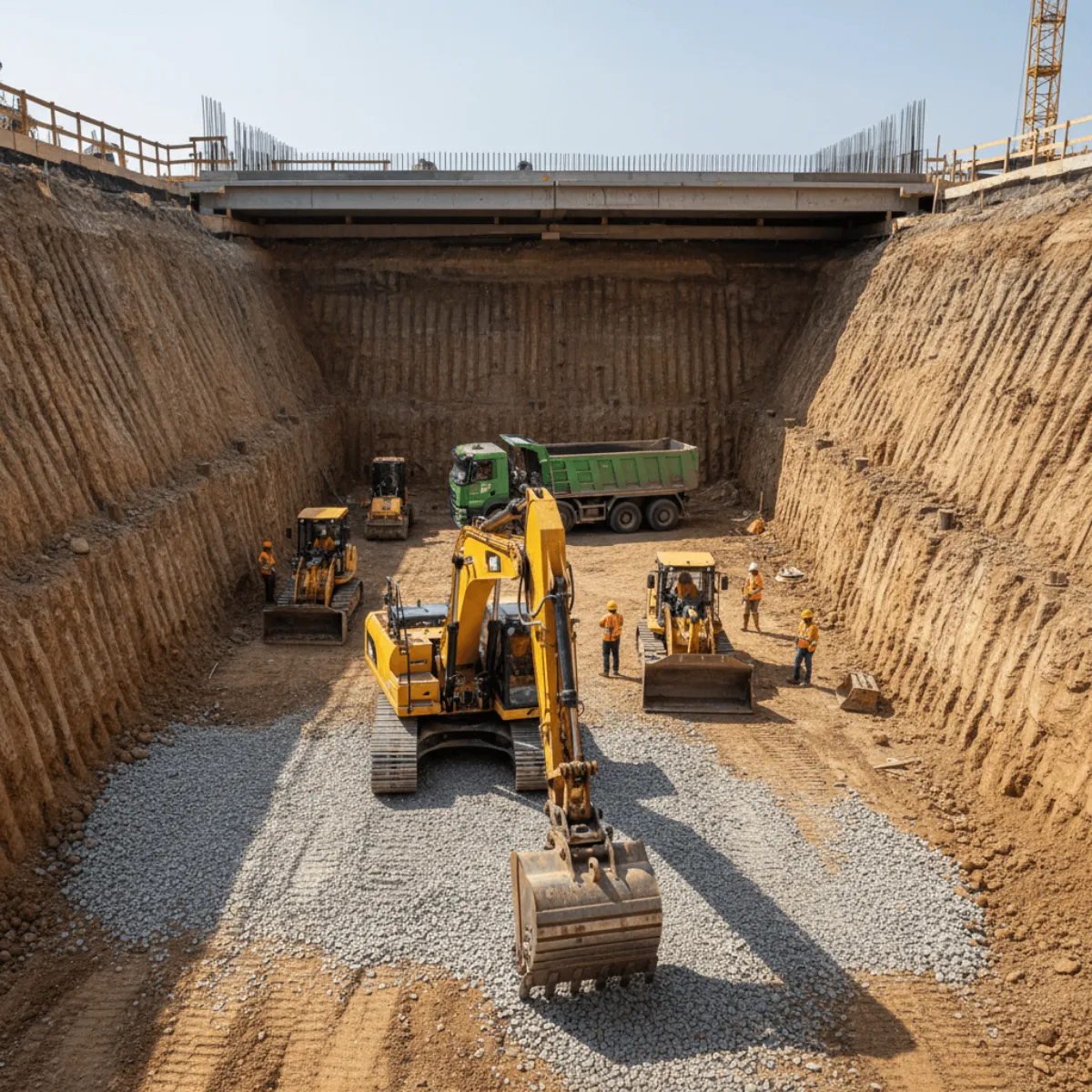 Foundation Excavation Building Facade Image