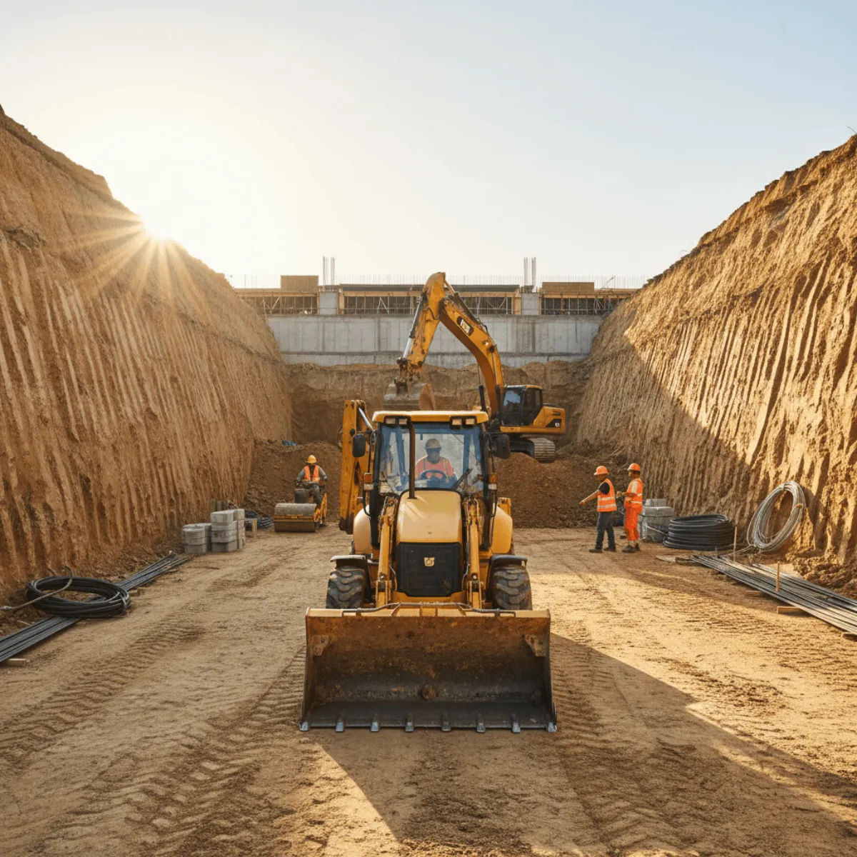 Foundation Excavation Jobsite Tower Image