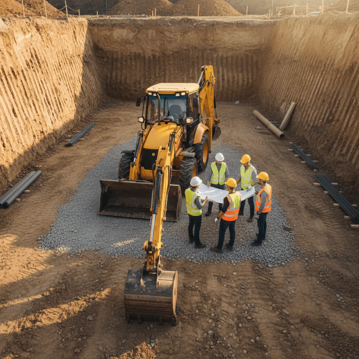 Foundation Excavation Jobsite Perimeter Image