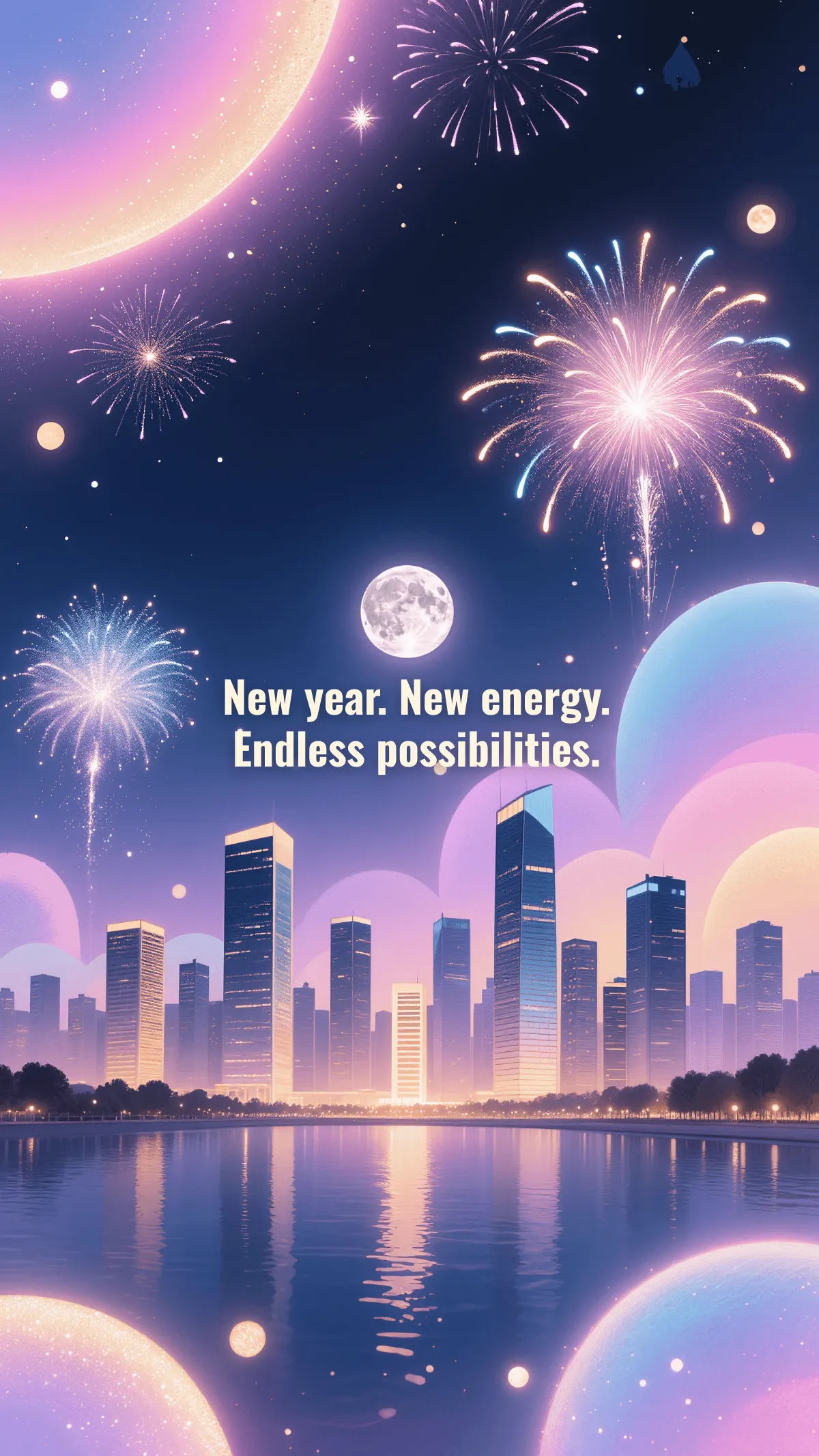 Free Aesthetic New Year Mobile Wallpaper Template to Edit Online