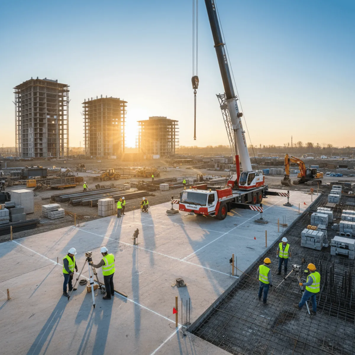 Material Staging Worksite Commercial Image