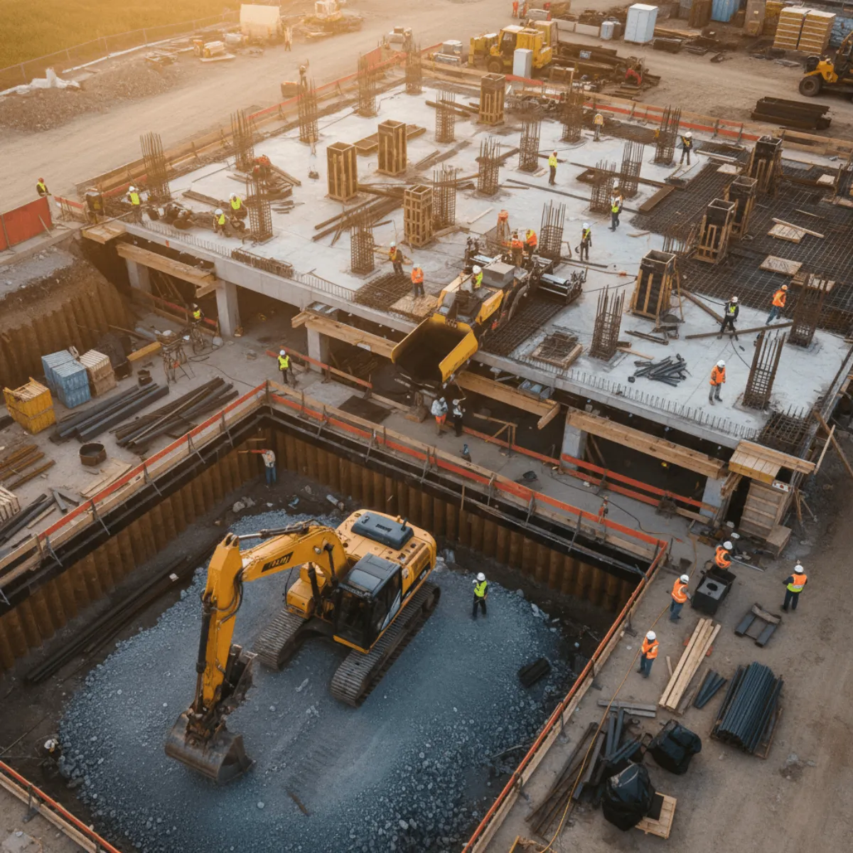 Rebar Installation Building Tower Image