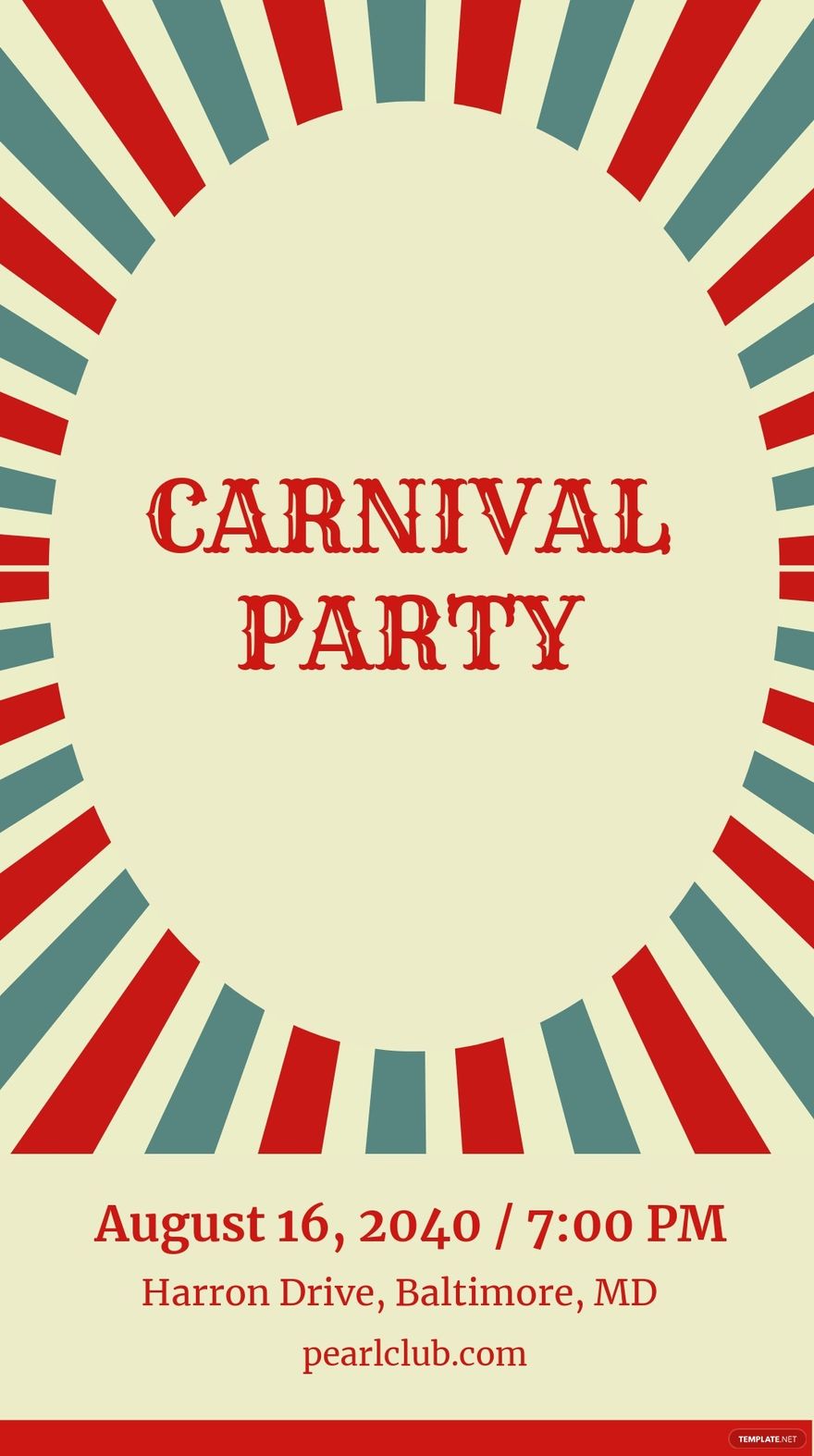 Carnival Party Snapchat Geofilter Template