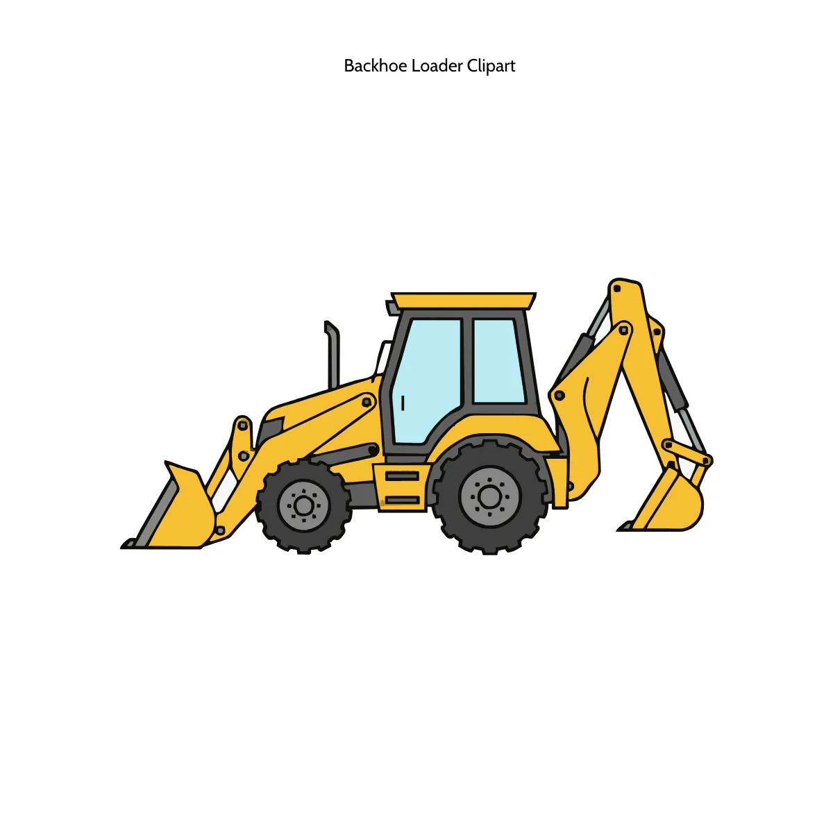 Free Backhoe Loader Clipart Template to Edit Online