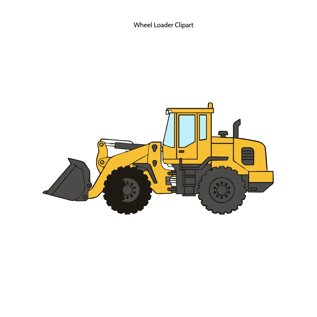 Free Wheel Loader Clipart Template to Edit Online
