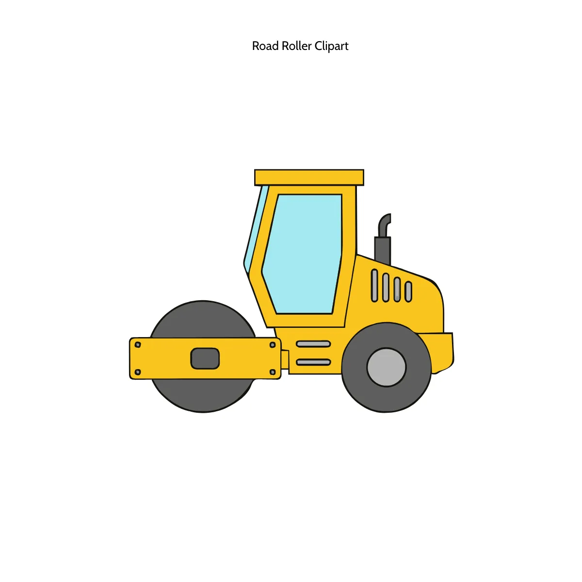 Free Road Roller Clipart Template to Edit Online
