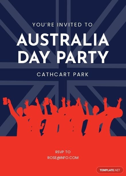 Australia Day Party Invitation Template