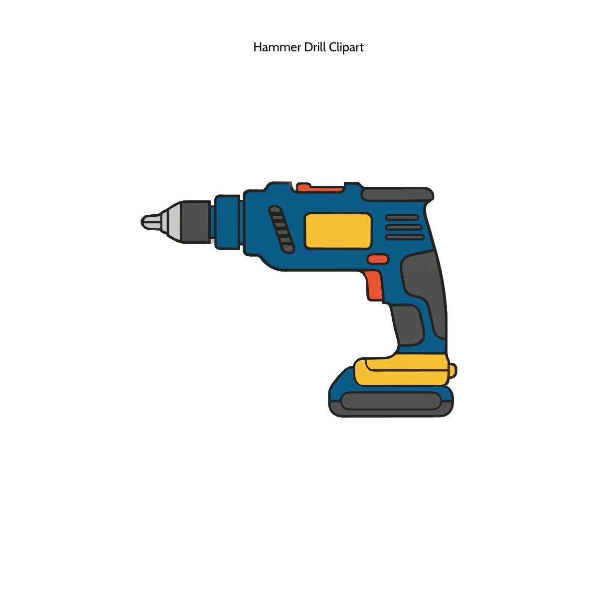 Free Hammer Drill Clipart Template to Edit Online
