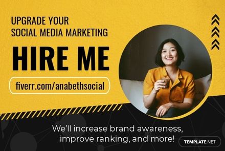 Social Media Marketing Fiverr Banner Template