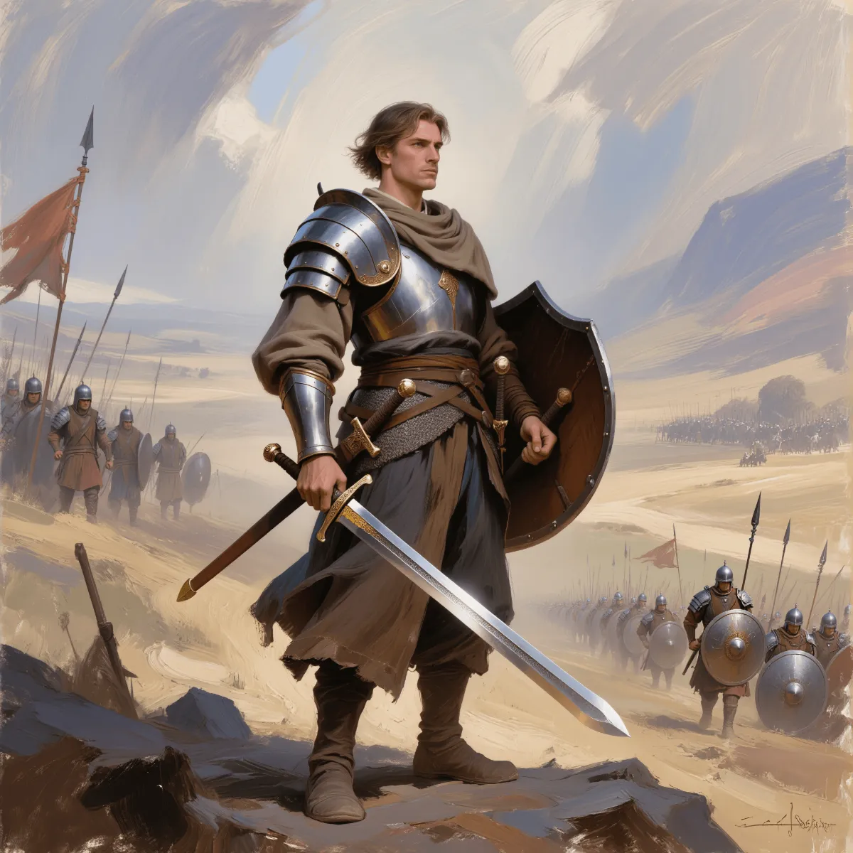 Free Warrior Art Template to Edit Online