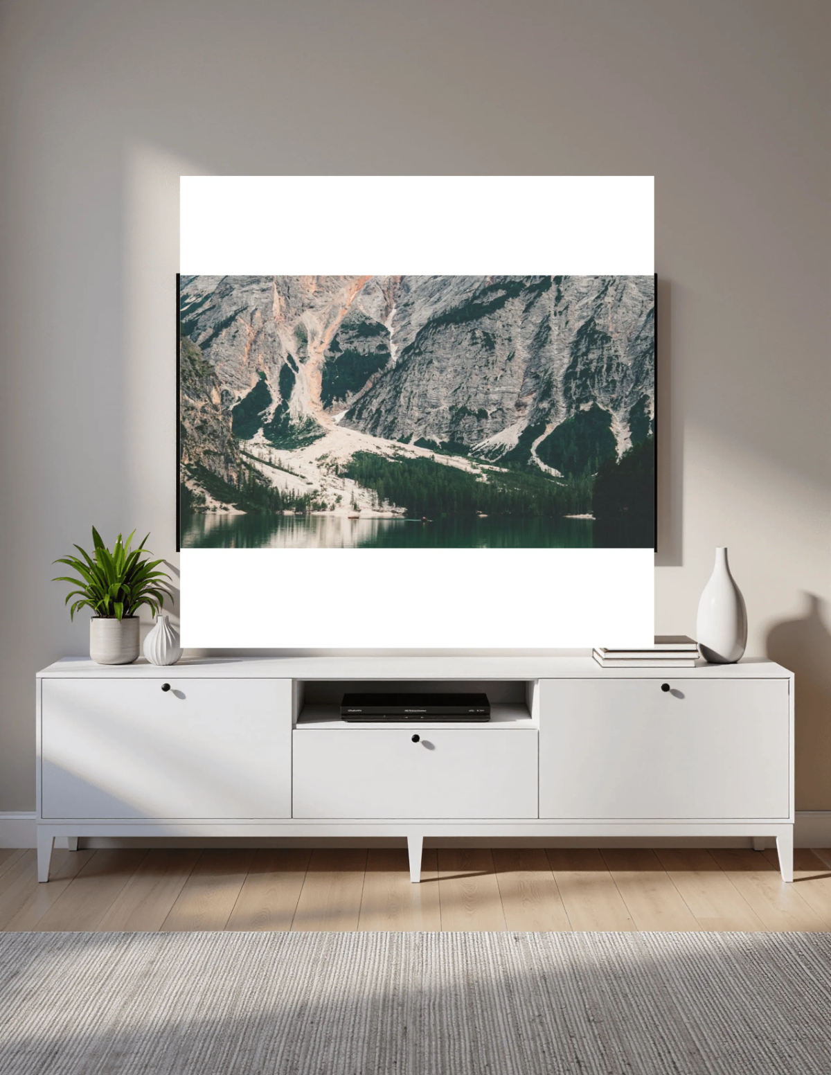 Free Minimal TV Display Mockup Template to Edit Online