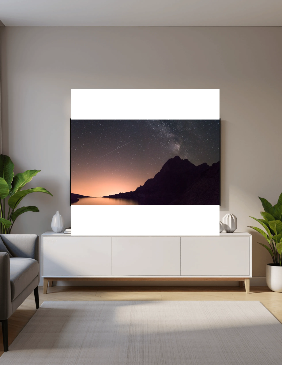 Free Wall-Mounted TV Mockup Template to Edit Online