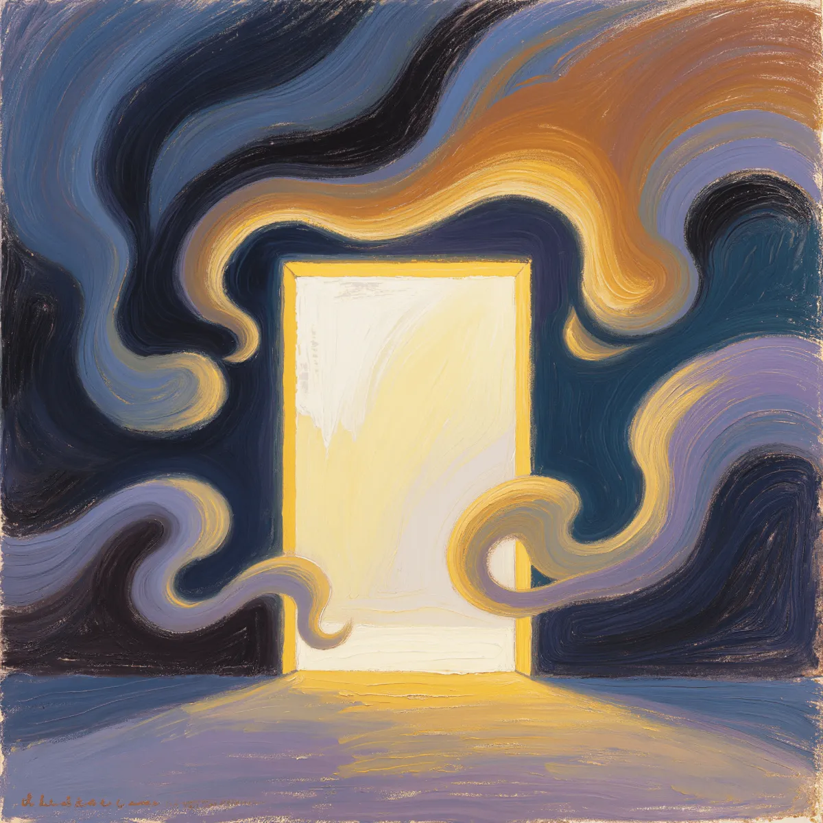Free A glowing doorway Dimensions Art Template to Edit Online