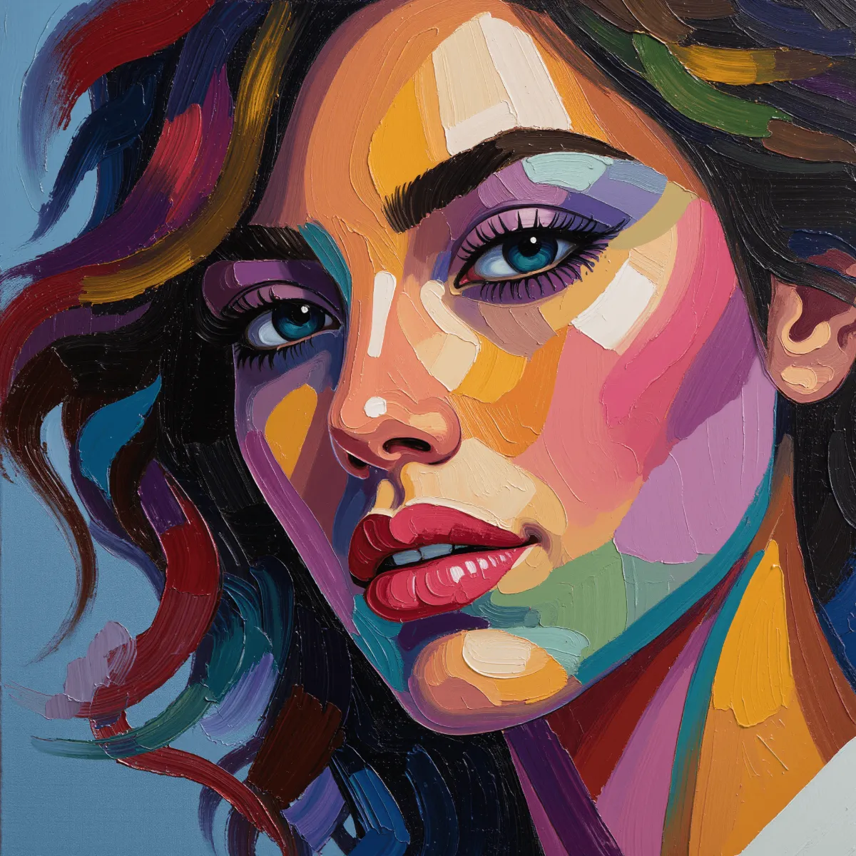 Free Face Art Template to Edit Online