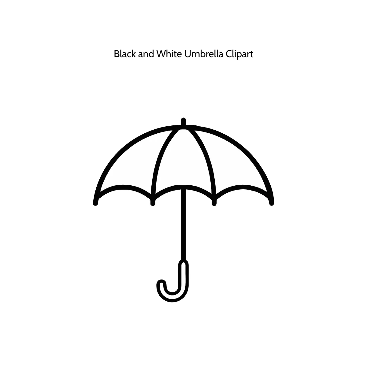 Free Black and White Umbrella Vector Clipart (PNG, SVG) to Edit Online