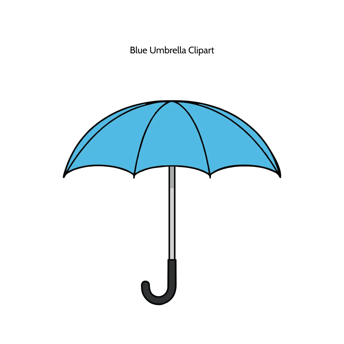 Free Blue Umbrella Vector Clipart (PNG, SVG) to Edit Online