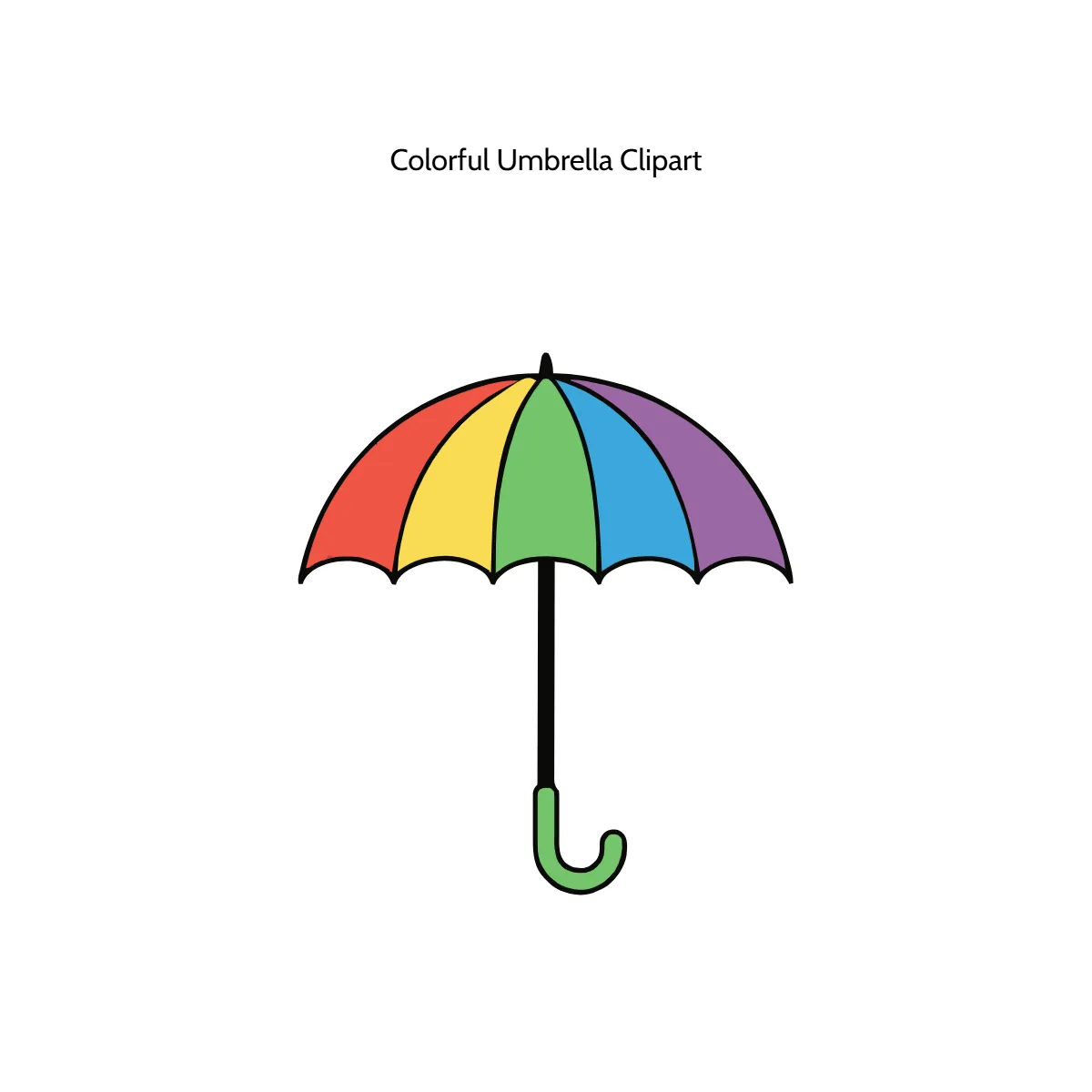 Free Colorful Umbrella Vector Clipart (PNG, SVG) to Edit Online