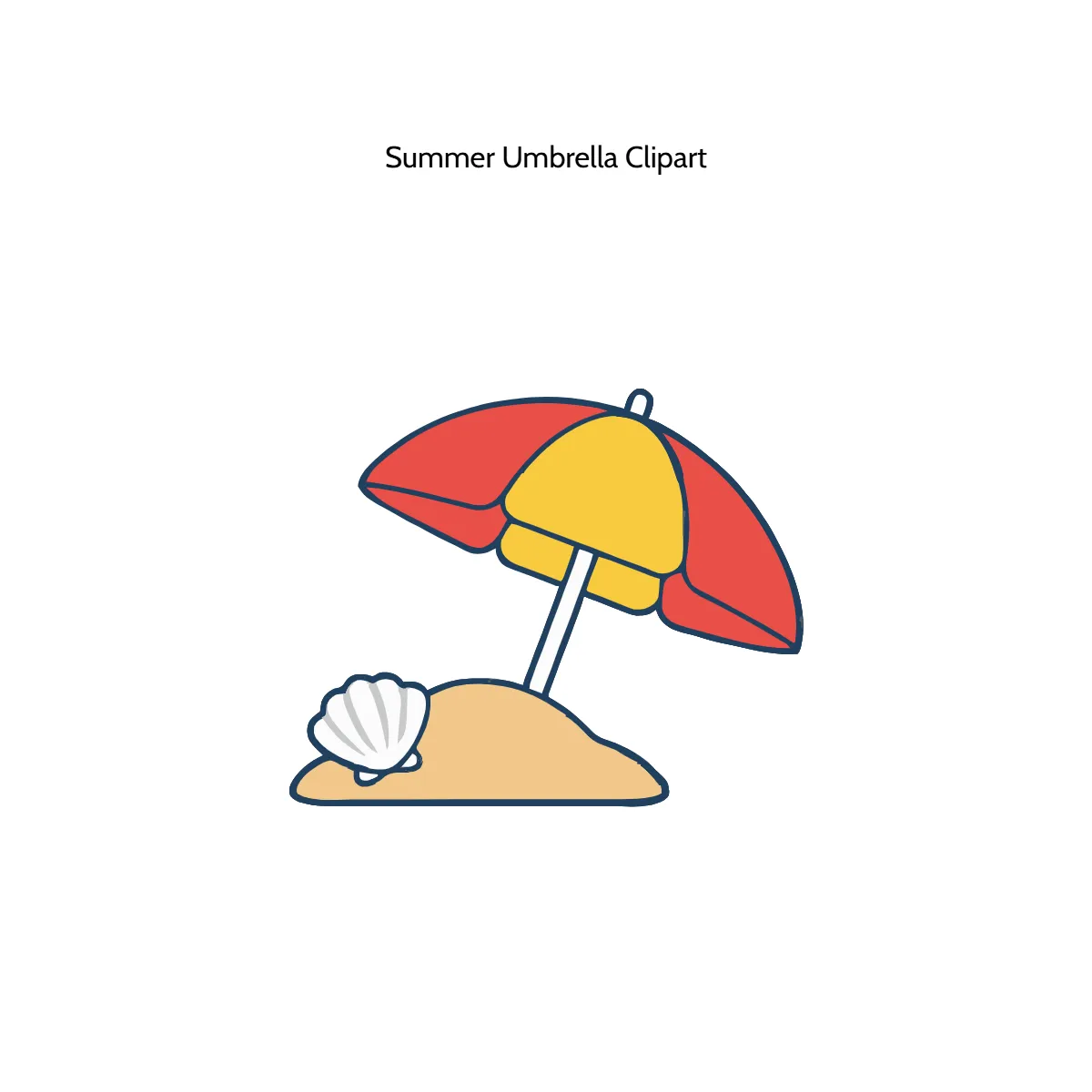Free Summer Umbrella Vector Clipart (PNG, SVG) to Edit Online