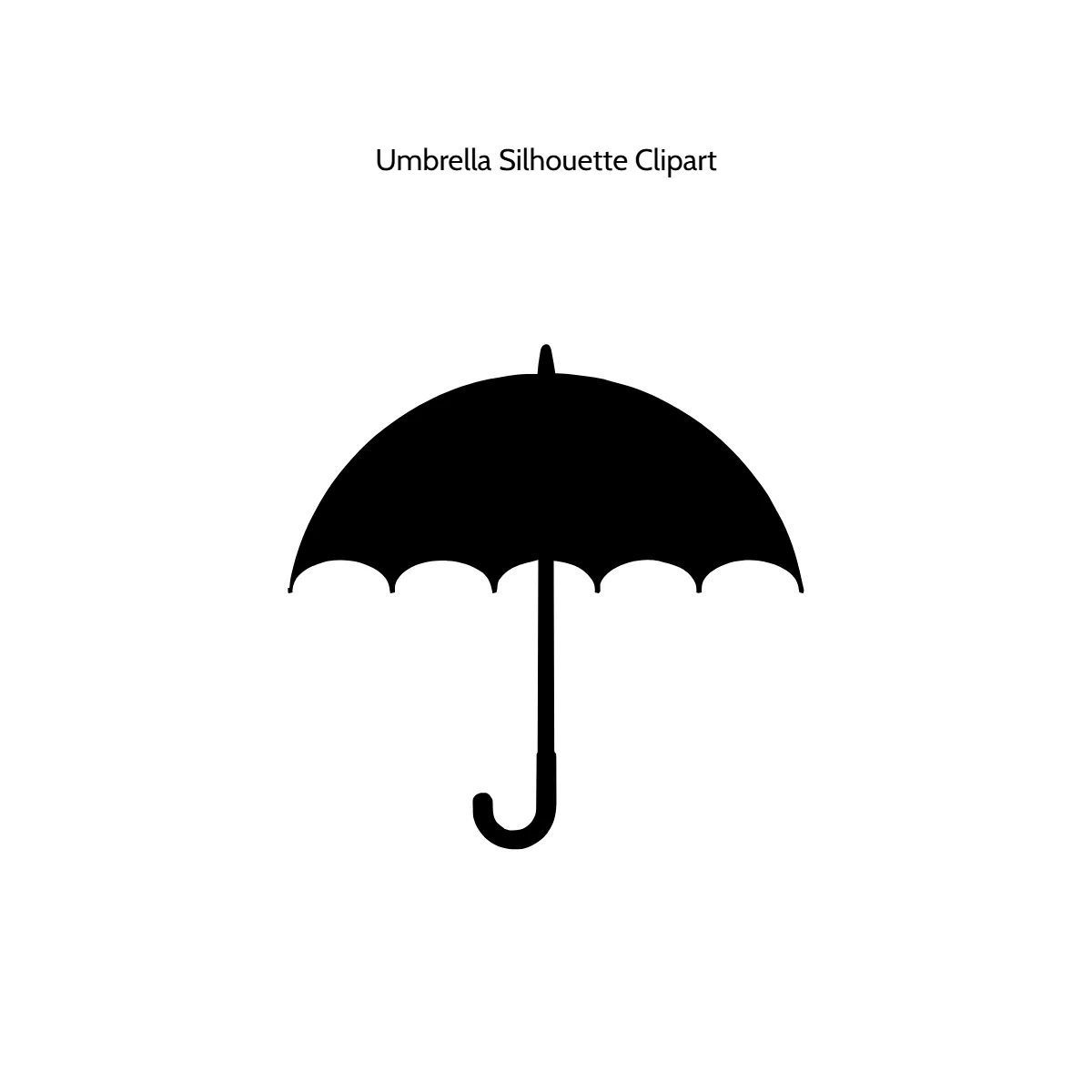 Free Umbrella Silhouette Vector Clipart (PNG, SVG) to Edit Online
