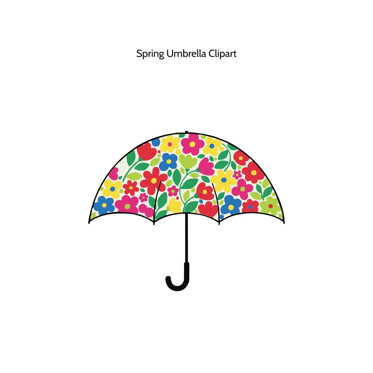 Free Spring Umbrella Vector Clipart (PNG, SVG) to Edit Online
