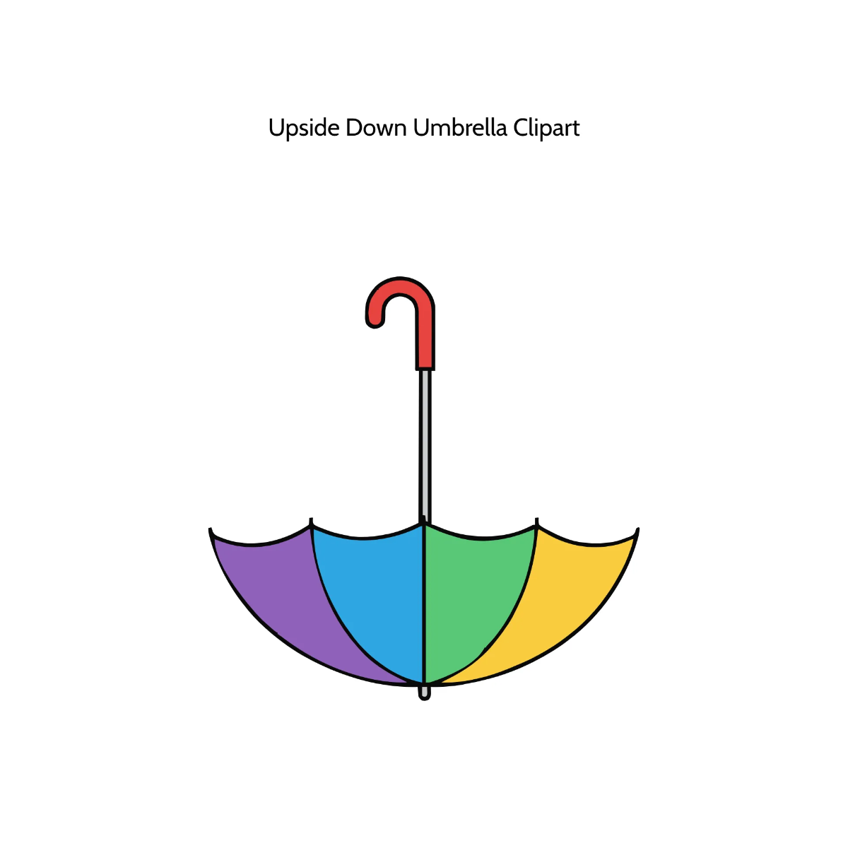 Free Upside Down Umbrella Vector Clipart (PNG, SVG) to Edit Online