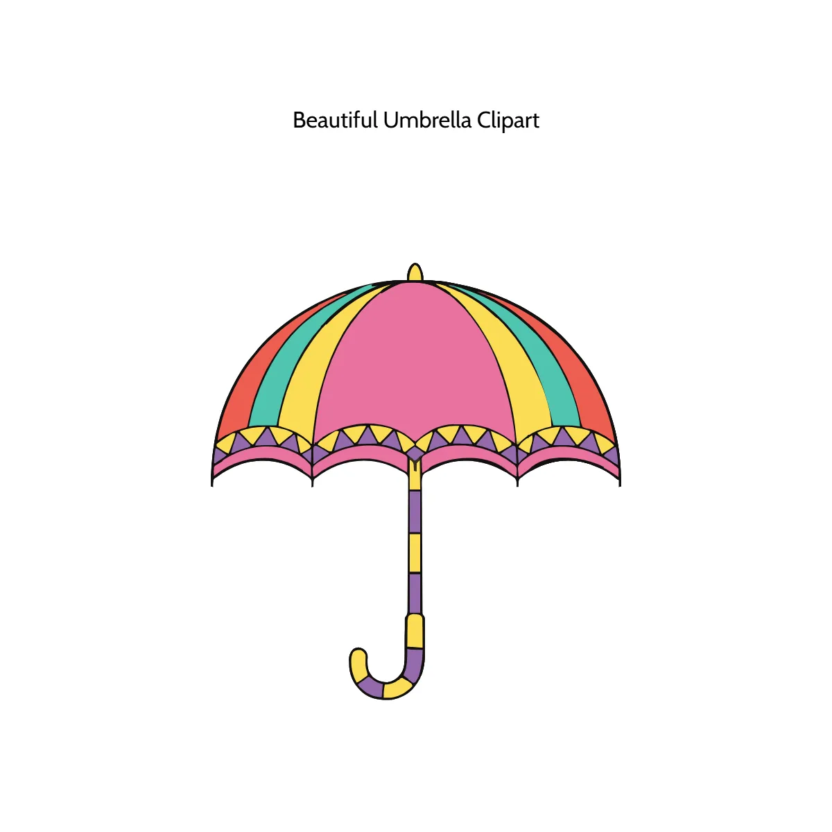 Free Beautiful Umbrella Vector Clipart (PNG, SVG) to Edit Online