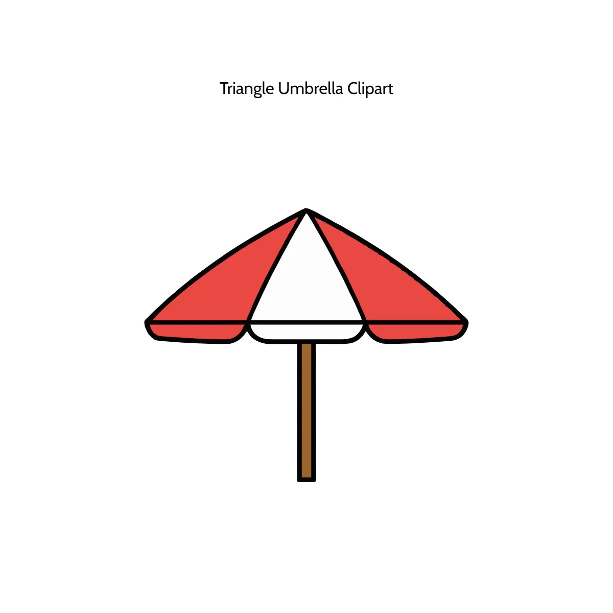Free Triangle Umbrella Vector Clipart (PNG, SVG) to Edit Online