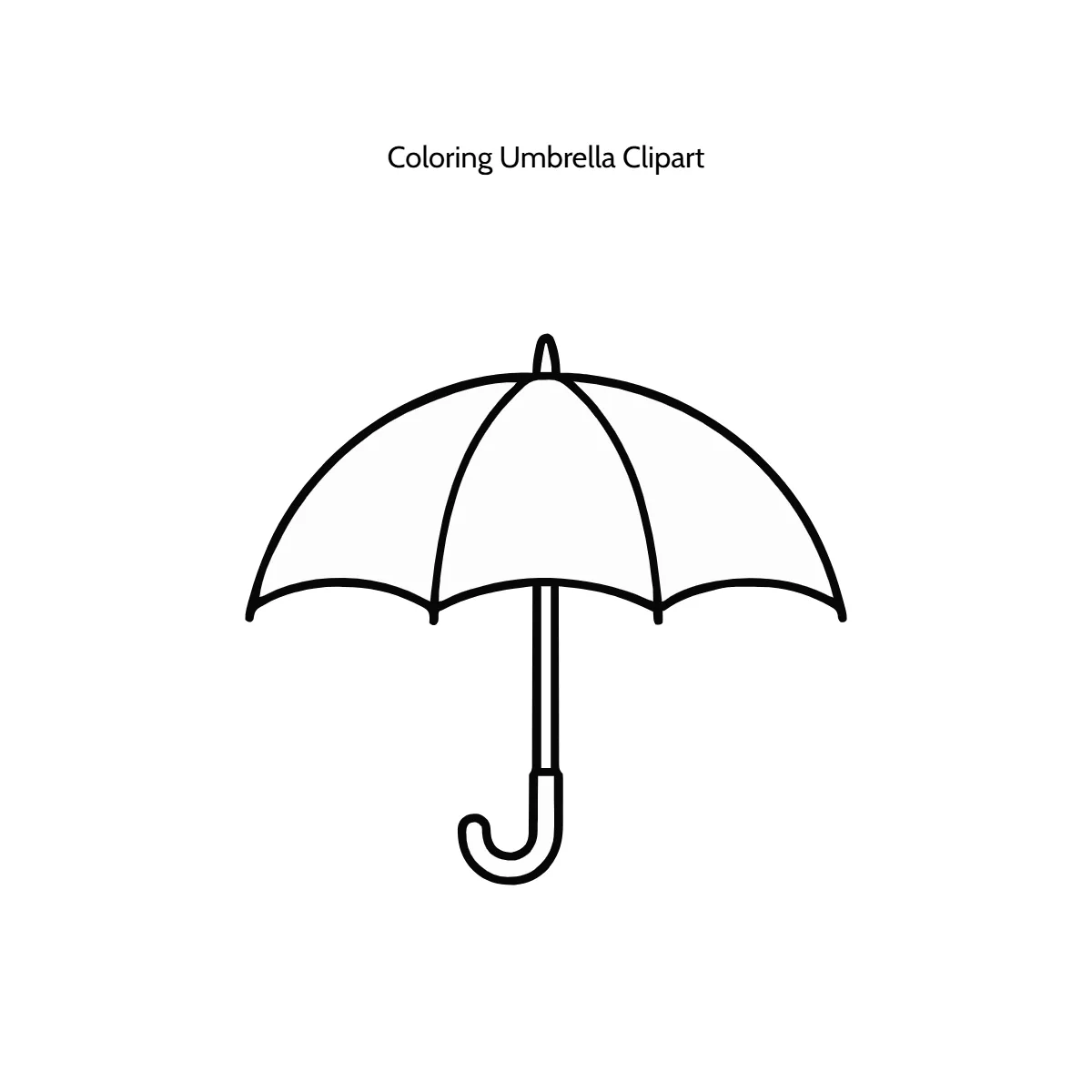 Free Coloring Umbrella Vector Clipart (PNG, SVG) to Edit Online