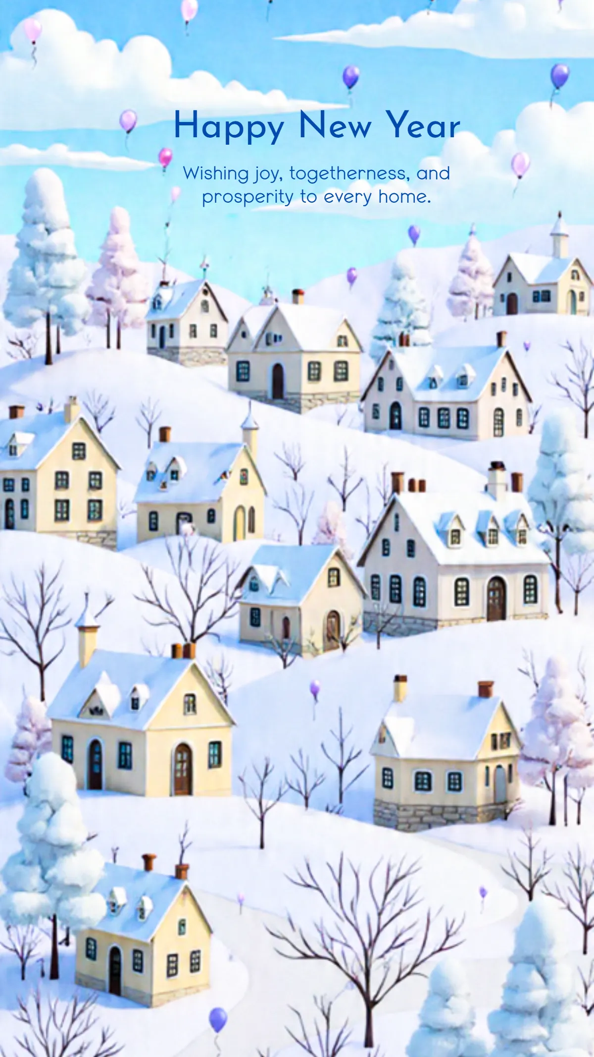 Free Scenery New Year Mobile Wallpaper Template to Edit Online