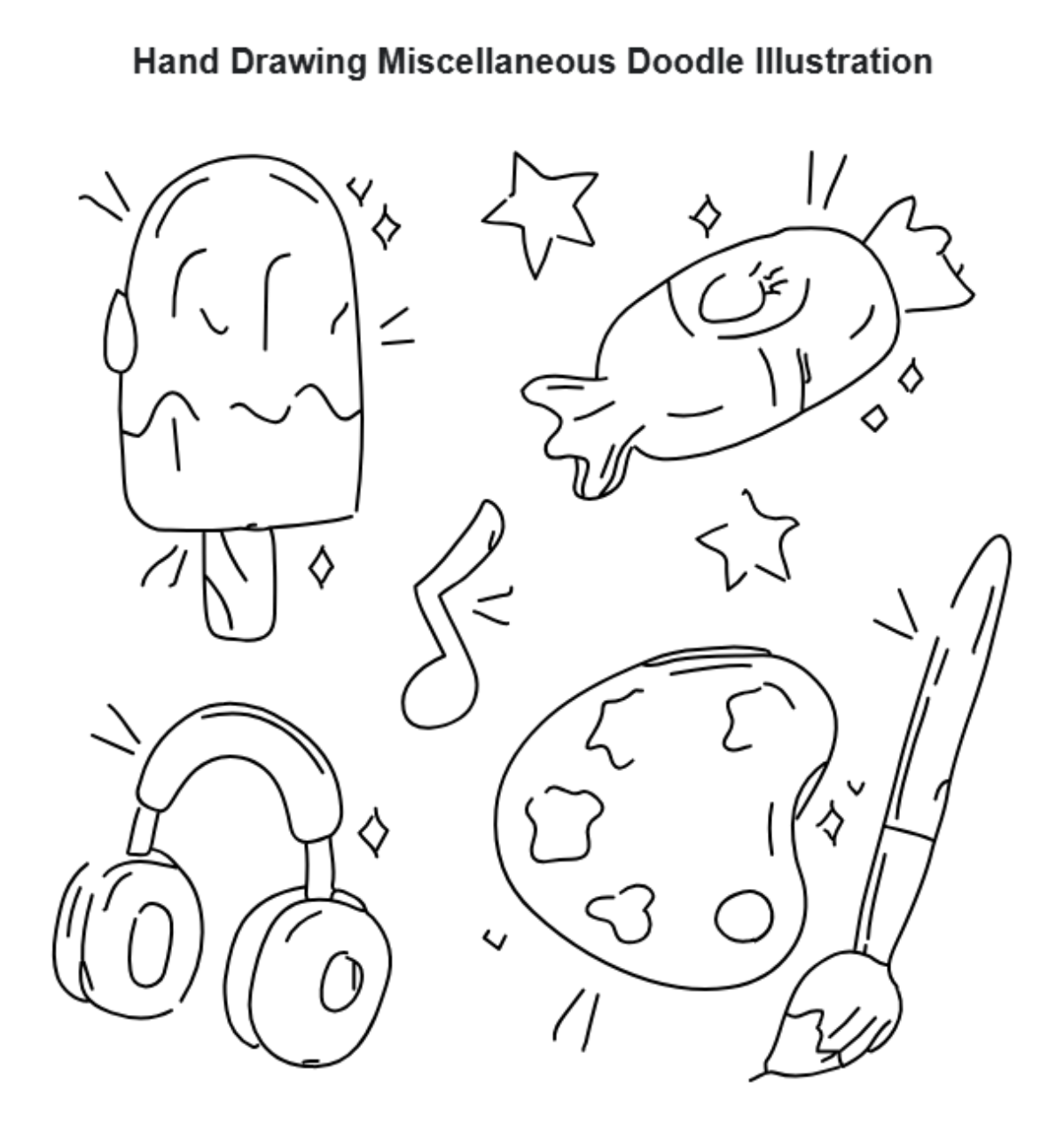 Free Hand Drawing Miscellaneous Doodle Illustration to Edit Online