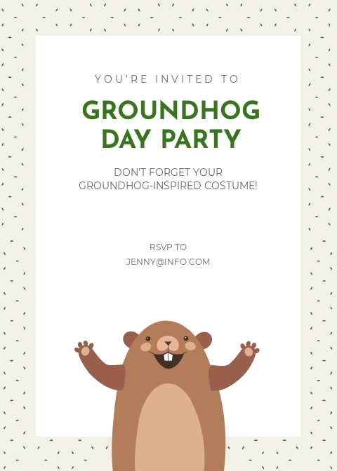 Groundhog Day Party Invitation Template.jpe
