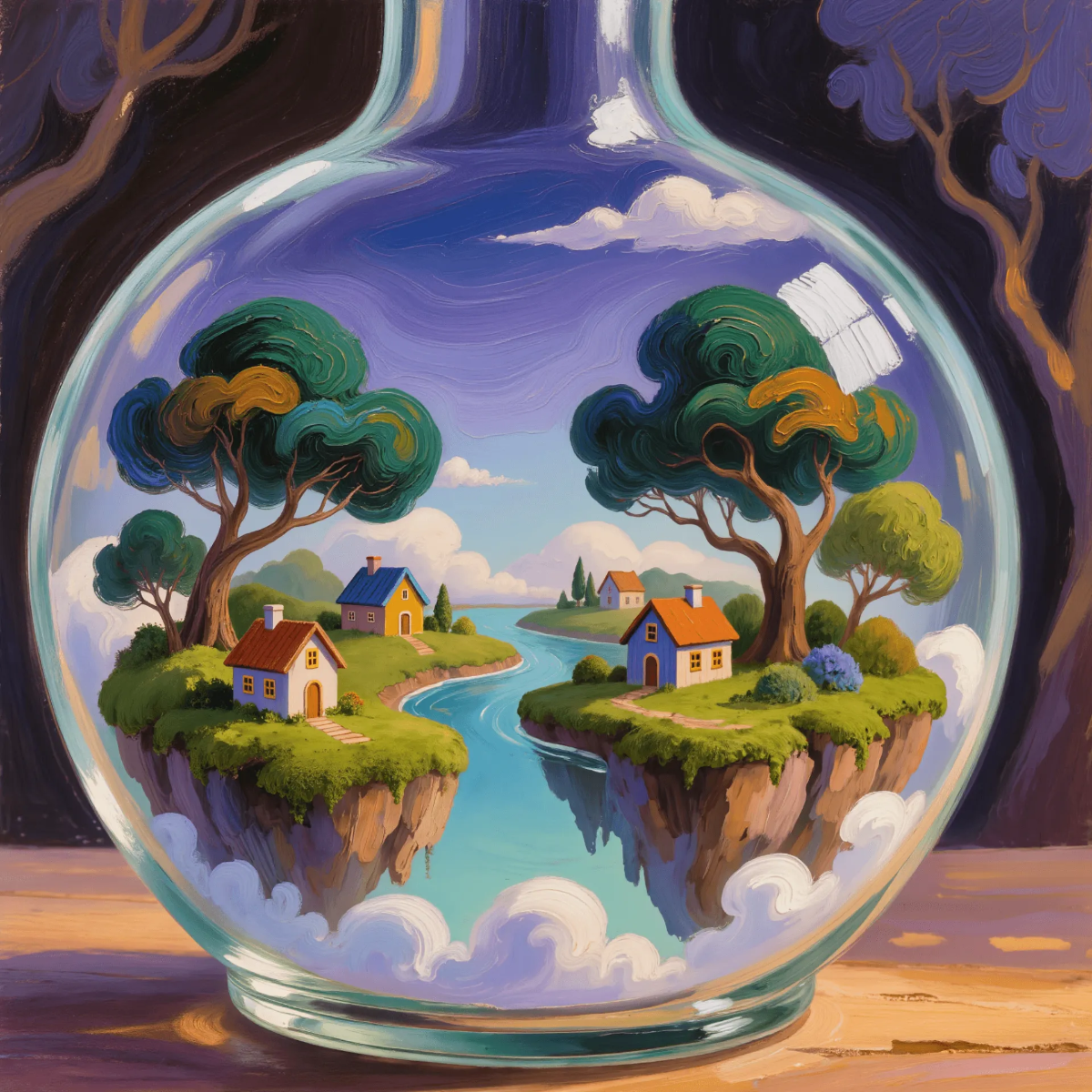 Free World in Glass Art Template to Edit Online