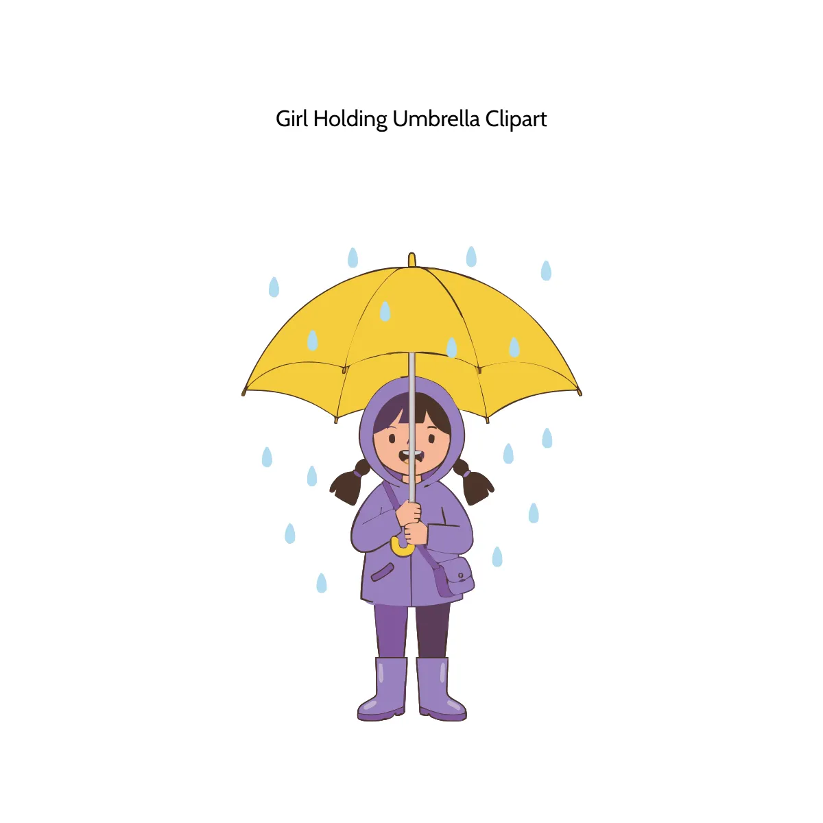 Free Girl Holding Umbrella Vector Clipart (PNG, SVG) to Edit Online
