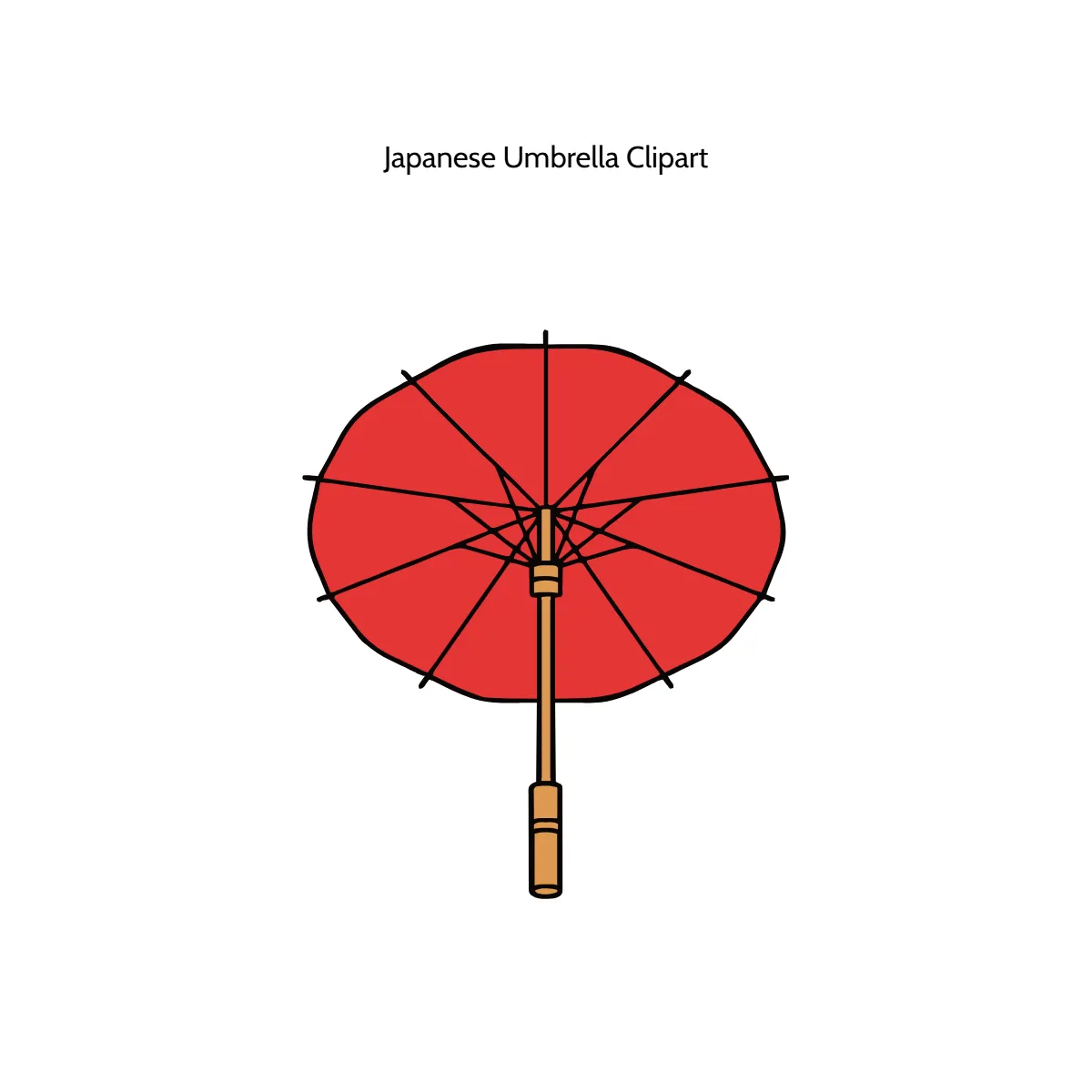 Free Japanese Umbrella Vector Clipart (PNG, SVG) to Edit Online